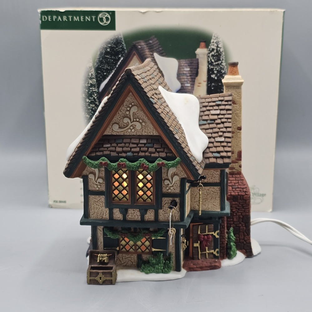 Vintage Department 56 Dickens Village The Spider Box Locks House #58448 1999